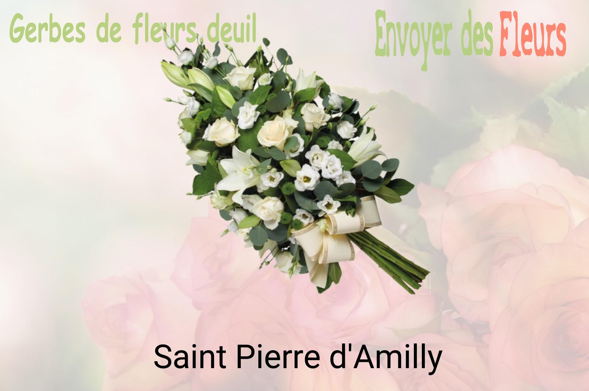 Gerbe de fleurs de deuil livrée à Saint-Pierre-d'Amilly